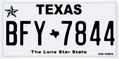 TX license plate BFY7844