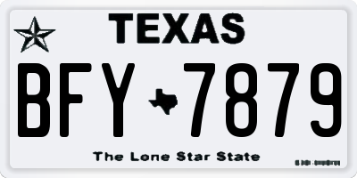 TX license plate BFY7879