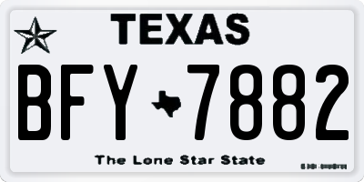 TX license plate BFY7882
