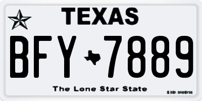 TX license plate BFY7889