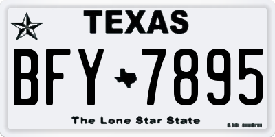 TX license plate BFY7895