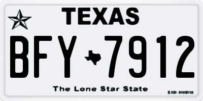 TX license plate BFY7912