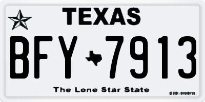TX license plate BFY7913