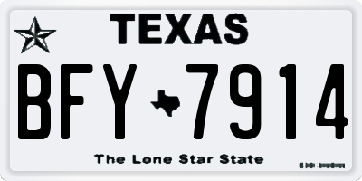 TX license plate BFY7914
