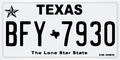 TX license plate BFY7930