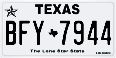 TX license plate BFY7944