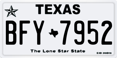 TX license plate BFY7952