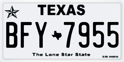 TX license plate BFY7955
