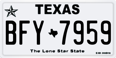 TX license plate BFY7959