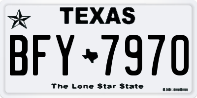 TX license plate BFY7970