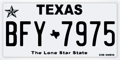 TX license plate BFY7975