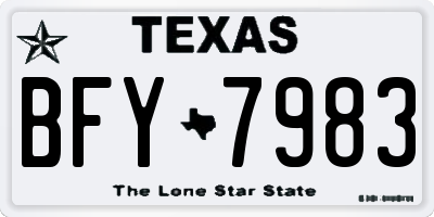 TX license plate BFY7983