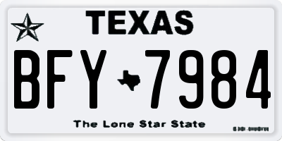 TX license plate BFY7984