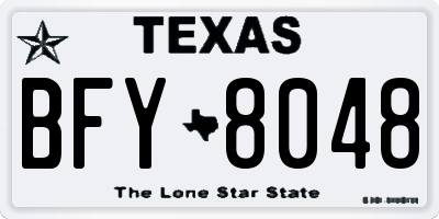 TX license plate BFY8048