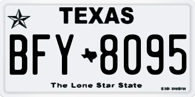 TX license plate BFY8095