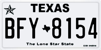TX license plate BFY8154