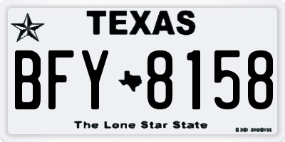 TX license plate BFY8158