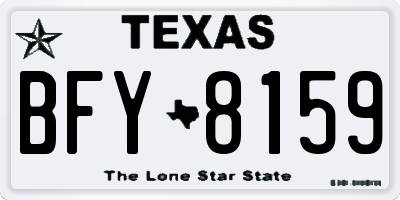 TX license plate BFY8159