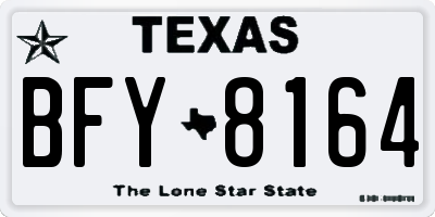 TX license plate BFY8164