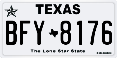 TX license plate BFY8176