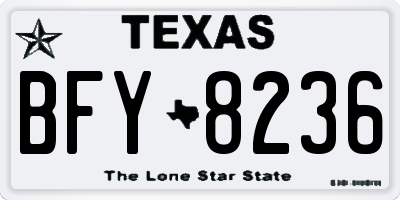 TX license plate BFY8236
