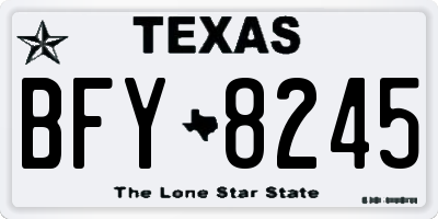 TX license plate BFY8245