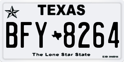 TX license plate BFY8264