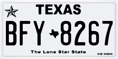 TX license plate BFY8267