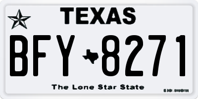 TX license plate BFY8271