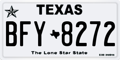 TX license plate BFY8272