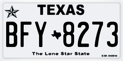 TX license plate BFY8273