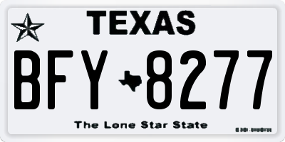 TX license plate BFY8277