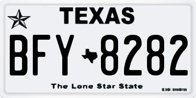TX license plate BFY8282