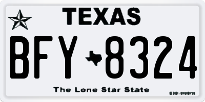 TX license plate BFY8324