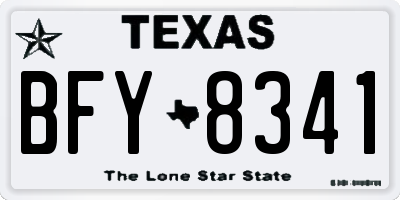 TX license plate BFY8341