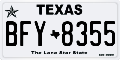 TX license plate BFY8355