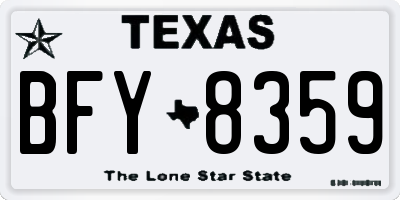 TX license plate BFY8359