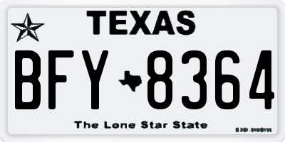 TX license plate BFY8364