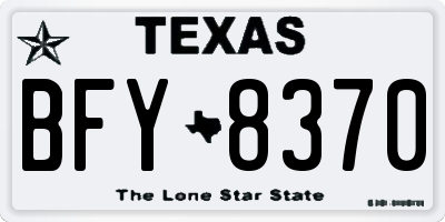 TX license plate BFY8370