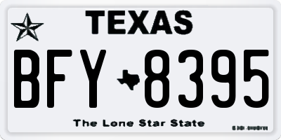 TX license plate BFY8395