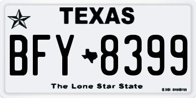 TX license plate BFY8399
