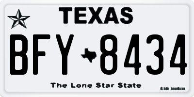 TX license plate BFY8434