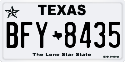 TX license plate BFY8435