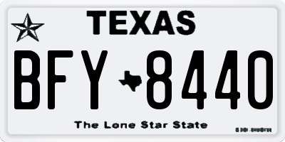 TX license plate BFY8440