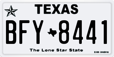 TX license plate BFY8441