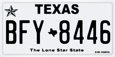 TX license plate BFY8446