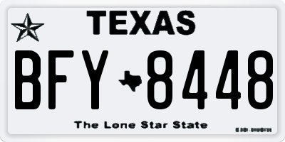 TX license plate BFY8448