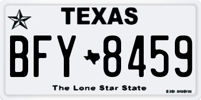 TX license plate BFY8459