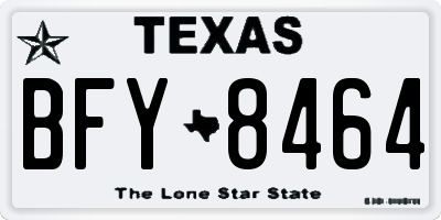 TX license plate BFY8464