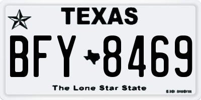 TX license plate BFY8469